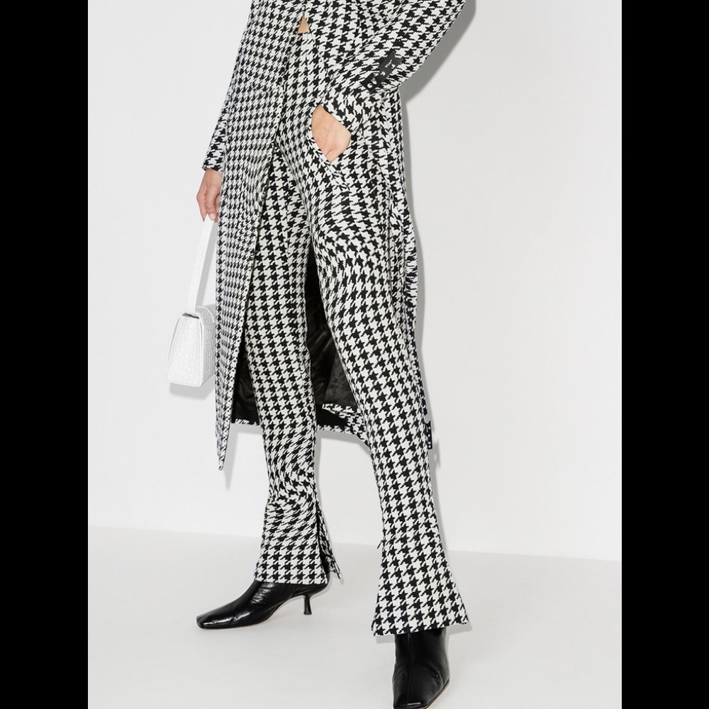 NWT Off-White psychedelic houndstooth-print trousers size 40